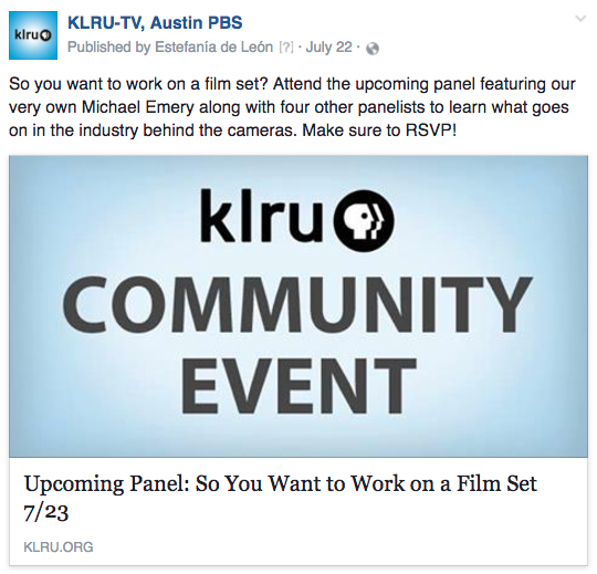 KLRU film panel