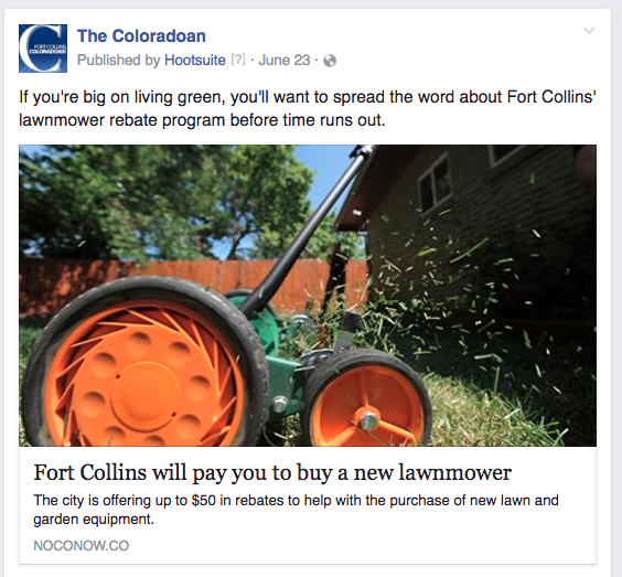 CO lawnmower rebates