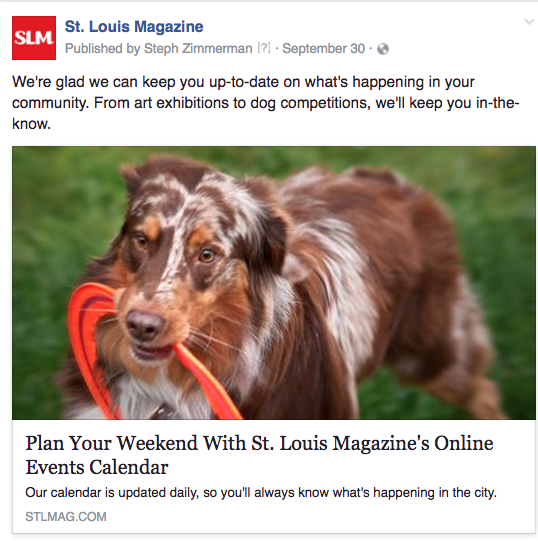 STL online calendar dog