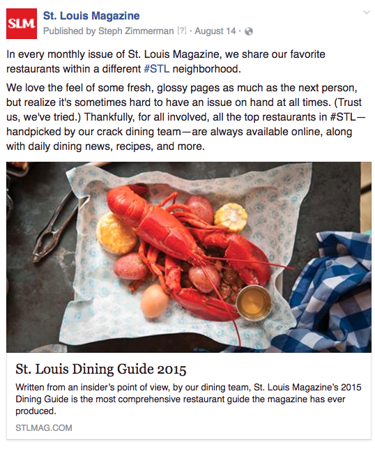 STL online dining guide general