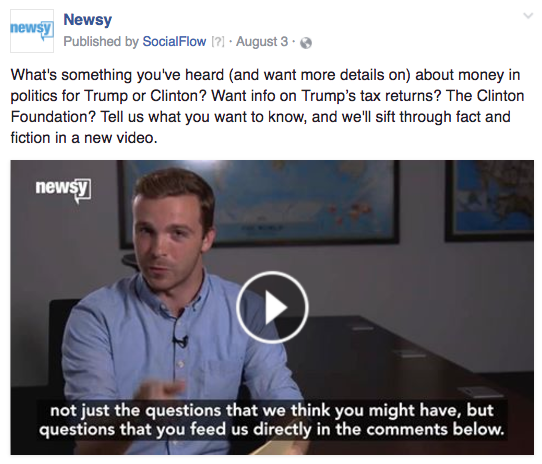 Newsy politics money