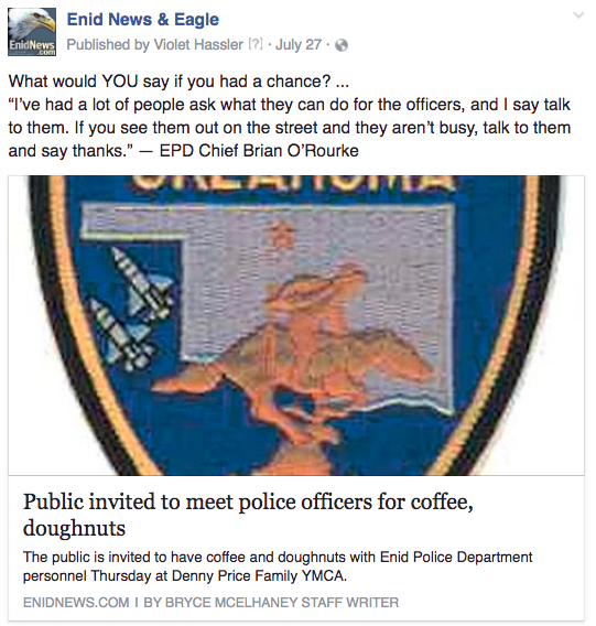 Enid police doughnuts