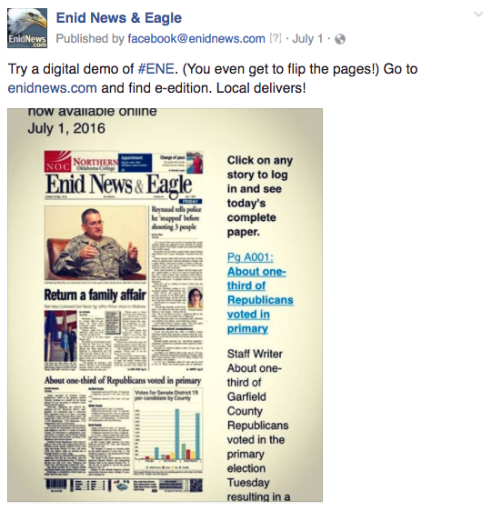 Enid digital edition delivers