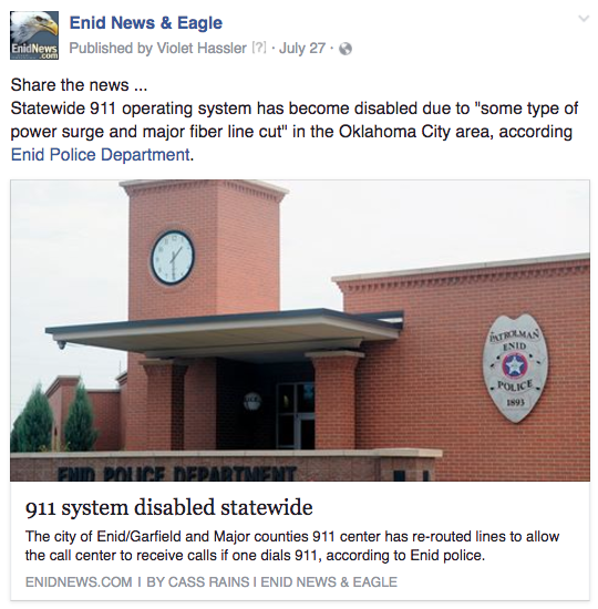 Enid 911 system