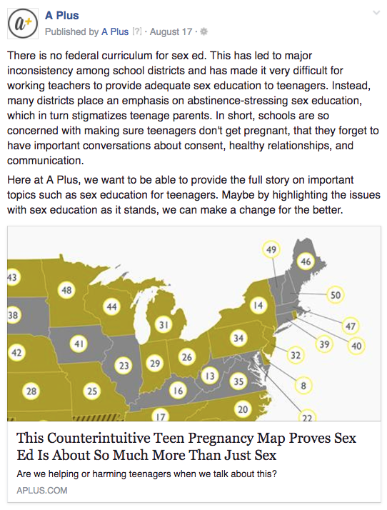 A Plus teen pregnancy