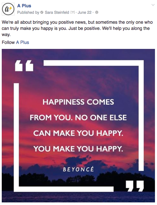 A Plus your happiness