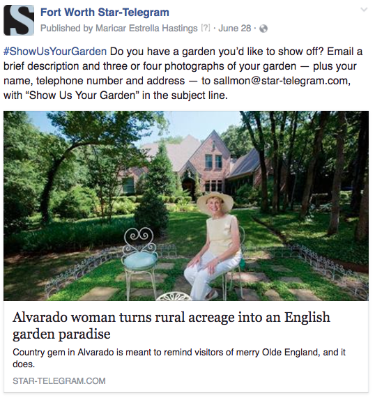 FW garden crowdsourcing