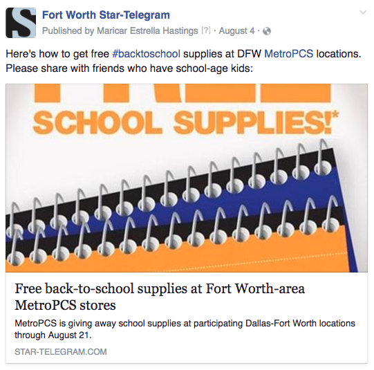 FW free school supplies