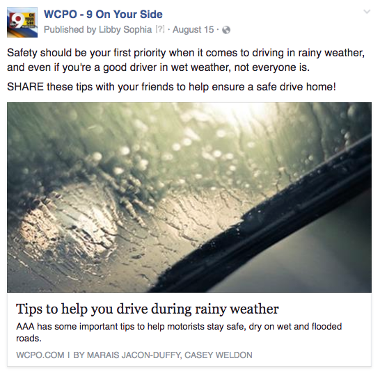 WCPO weather driving