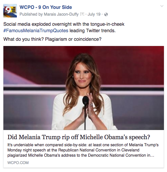 WCPO Melania