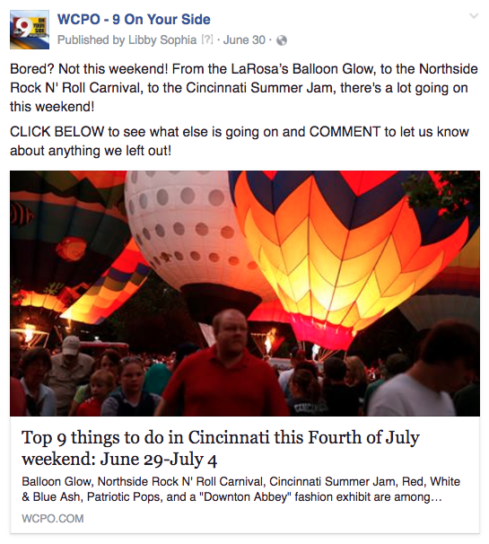 WCPO Fourth of July activities