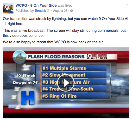 WCPO transmitter live