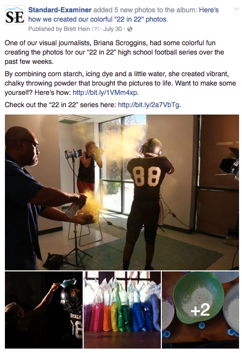 Ogden behind the scenes football photos