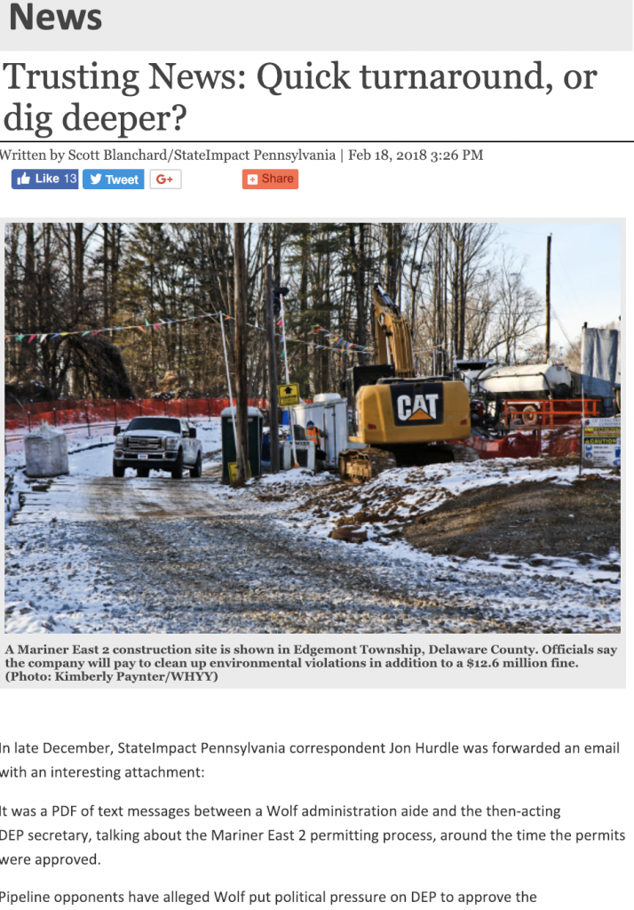 Some audience members assume that journalists will broadcast whatever they hear--or whatever will drum up the most controversy. Inviting them into your editing process can reassure them of your credibility. WITF did just that when it received possibly explosive information. Rather than running with it as a breaking news story, they took a month to vet all the facts, A post from the editor explained their commitment to producing a deeply reported, independent analysis of the issue. 