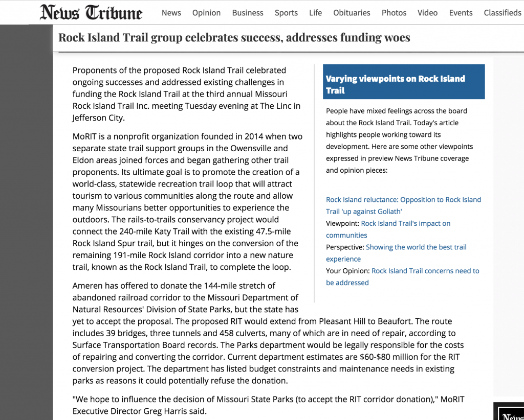 The Jefferson City News Tribune used a pull-out box to highlight the variety of coverage and different perspectives included in their stories about an issue. The news organization addressed that the story was about an issue people have mixed feelings about. They then explained what the current article was going to highlight and focus on and then linked to stories that provided a different perspective. They also linked to opinion pieces about the topic.