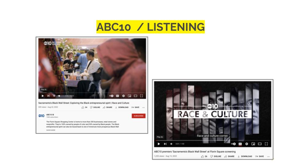 Screensot of ABC 10's Race and Culture team's Youtube Channel