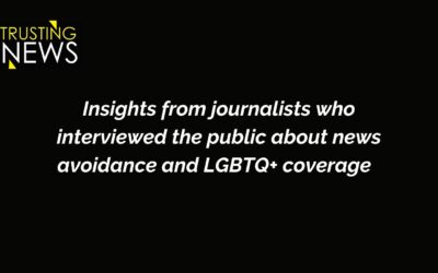 Reflections from journalists: What we learned talking about news avoidance and LGBTQ+ coverage