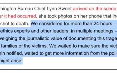 With traumatic visuals, explain your decisions